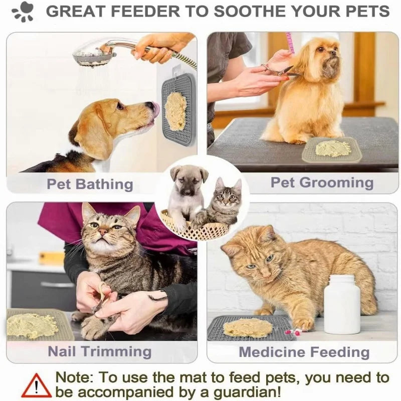 Silicone Anti-Slip Lick Mat Food Plate